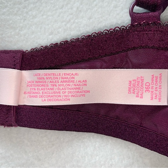 VS Lace Balconet Bra, Lightly Lined, size 36D, EUC (washed 1x but not worn) - Picture 8 of 12